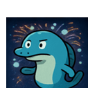 花火とビリビリ電気ウナギ@SFW（個別スタンプ：12）