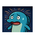 花火とビリビリ電気ウナギ@SFW（個別スタンプ：16）