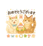 ふわふわメインクーンの春スタンプ（個別スタンプ：16）