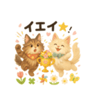 ふわふわメインクーンの春スタンプ（個別スタンプ：37）