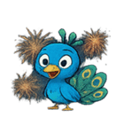 花火とパタパタクジャク@SFW（個別スタンプ：7）