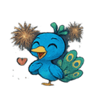 花火とパタパタクジャク@SFW（個別スタンプ：9）