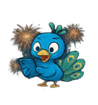 花火とパタパタクジャク@SFW（個別スタンプ：10）