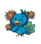 花火とパタパタクジャク@SFW（個別スタンプ：12）