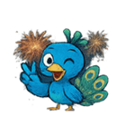 花火とパタパタクジャク@SFW（個別スタンプ：14）