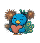 花火とパタパタクジャク@SFW（個別スタンプ：16）