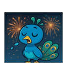 花火とパタパタクジャク@SFW（個別スタンプ：19）