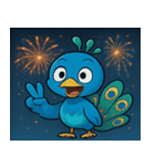 花火とパタパタクジャク@SFW（個別スタンプ：22）