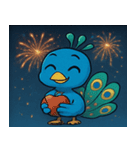 花火とパタパタクジャク@SFW（個別スタンプ：23）