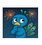 花火とパタパタクジャク@SFW（個別スタンプ：25）