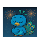 花火とパタパタクジャク@SFW（個別スタンプ：28）