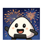 花火とホクホクおにぎり@SFW（個別スタンプ：3）