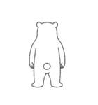 やる気のないシロクマ2【言葉なし編】（個別スタンプ：6）