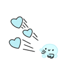 【推し活】水色のおしかつちゃん（個別スタンプ：22）