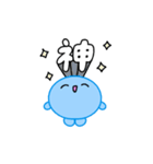 【推し活】青のおしかつちゃん（個別スタンプ：10）