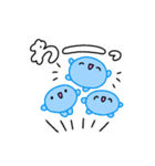 【推し活】青のおしかつちゃん（個別スタンプ：34）