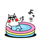 全力ねこ何も言えなくて・・・夏編（個別スタンプ：31）