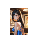 キャバ嬢w  No.5  背景付（個別スタンプ：1）