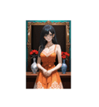 キャバ嬢w  No.5  背景付（個別スタンプ：3）