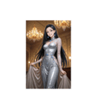 キャバ嬢w  No.5  背景付（個別スタンプ：6）