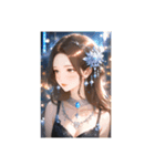 キャバ嬢w  No.5  背景付（個別スタンプ：7）