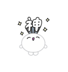 【推し活】白のおしかつちゃん（個別スタンプ：10）
