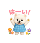 かわいいサモエドの日常会話スタンプ【3D】（個別スタンプ：13）