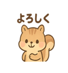元気いっぱい ぴょこリス あいさつスタンプ（個別スタンプ：7）