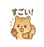 元気いっぱい ぴょこリス あいさつスタンプ（個別スタンプ：12）