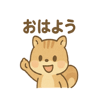 元気いっぱい ぴょこリス あいさつスタンプ（個別スタンプ：30）