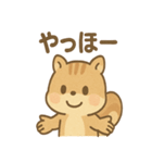元気いっぱい ぴょこリス あいさつスタンプ（個別スタンプ：32）