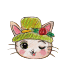ぼうしのねこ（個別スタンプ：6）