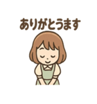 ふわりんカフェ店員 あいさつスタンプ（個別スタンプ：5）