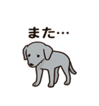 黒犬ココのさみしぃ返事（個別スタンプ：2）