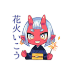 夏★鬼娘の和風スタンプ（個別スタンプ：6）