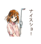 ふつうの女の子★ゴルフ日和（個別スタンプ：1）