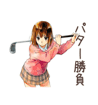 ふつうの女の子★ゴルフ日和（個別スタンプ：5）