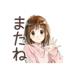ふつうの女の子★ゴルフ日和（個別スタンプ：8）