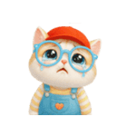 かわいいオレンジ色のメガネ猫 V.2（個別スタンプ：20）