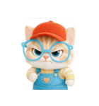 かわいいオレンジ色のメガネ猫 V.2（個別スタンプ：39）