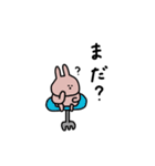 うさぎだけ。家族と連絡。（個別スタンプ：26）