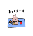 うさぎだけ。家族と連絡。（個別スタンプ：39）