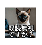 可愛い猫の既読マーク（個別スタンプ：27）