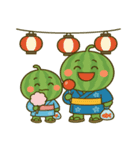 スイカ親子の夏日和（個別スタンプ：1）