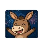 花火とニコニコロバ@SFW（個別スタンプ：1）