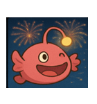 花火とピカピカチョウチンアンコウ@SFW（個別スタンプ：3）