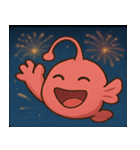 花火とピカピカチョウチンアンコウ@SFW（個別スタンプ：5）