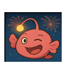 花火とピカピカチョウチンアンコウ@SFW（個別スタンプ：6）