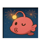 花火とピカピカチョウチンアンコウ@SFW（個別スタンプ：14）