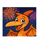 花火とバサバサプテラノドン@SFW（個別スタンプ：1）